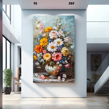 Flower Vase Oil Painting on Canvas
